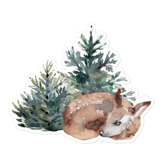 Christmas aesthetic stickers baby deer CA1P04
