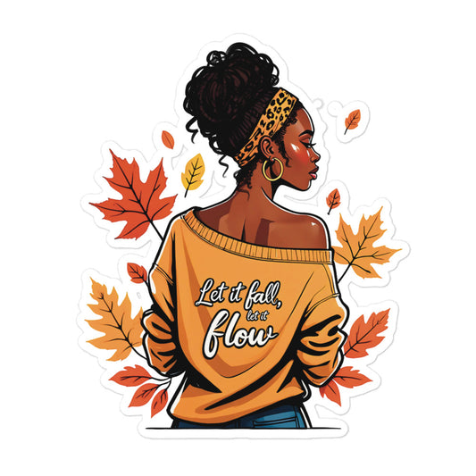 Fall autumn girl sticker FG1P03