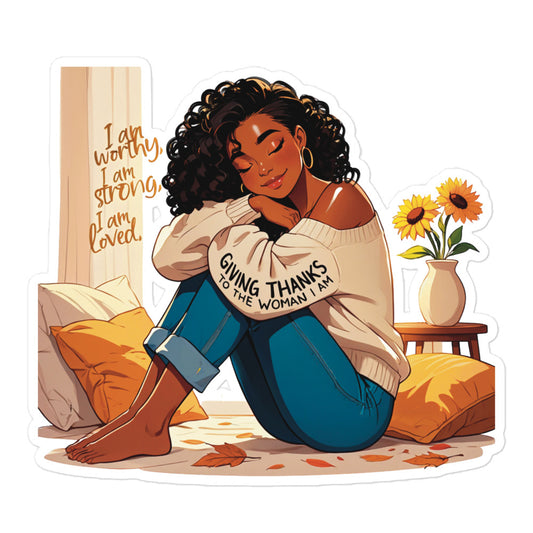 Fall autumn girl sticker FG1P05