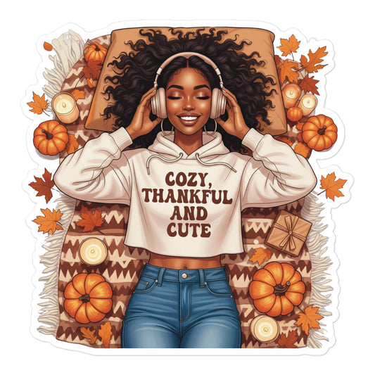 Fall autumn girl sticker FG1P10