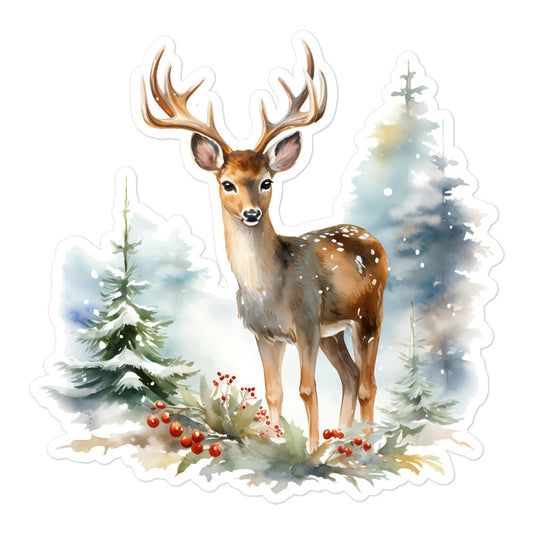 Christmas winter deer sticker MIHC09