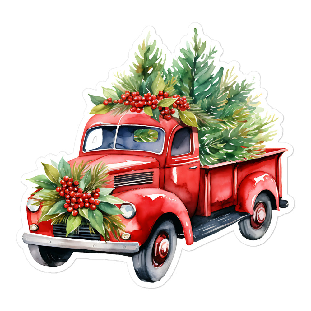 Christmas sticker holiday truck  MIHC08