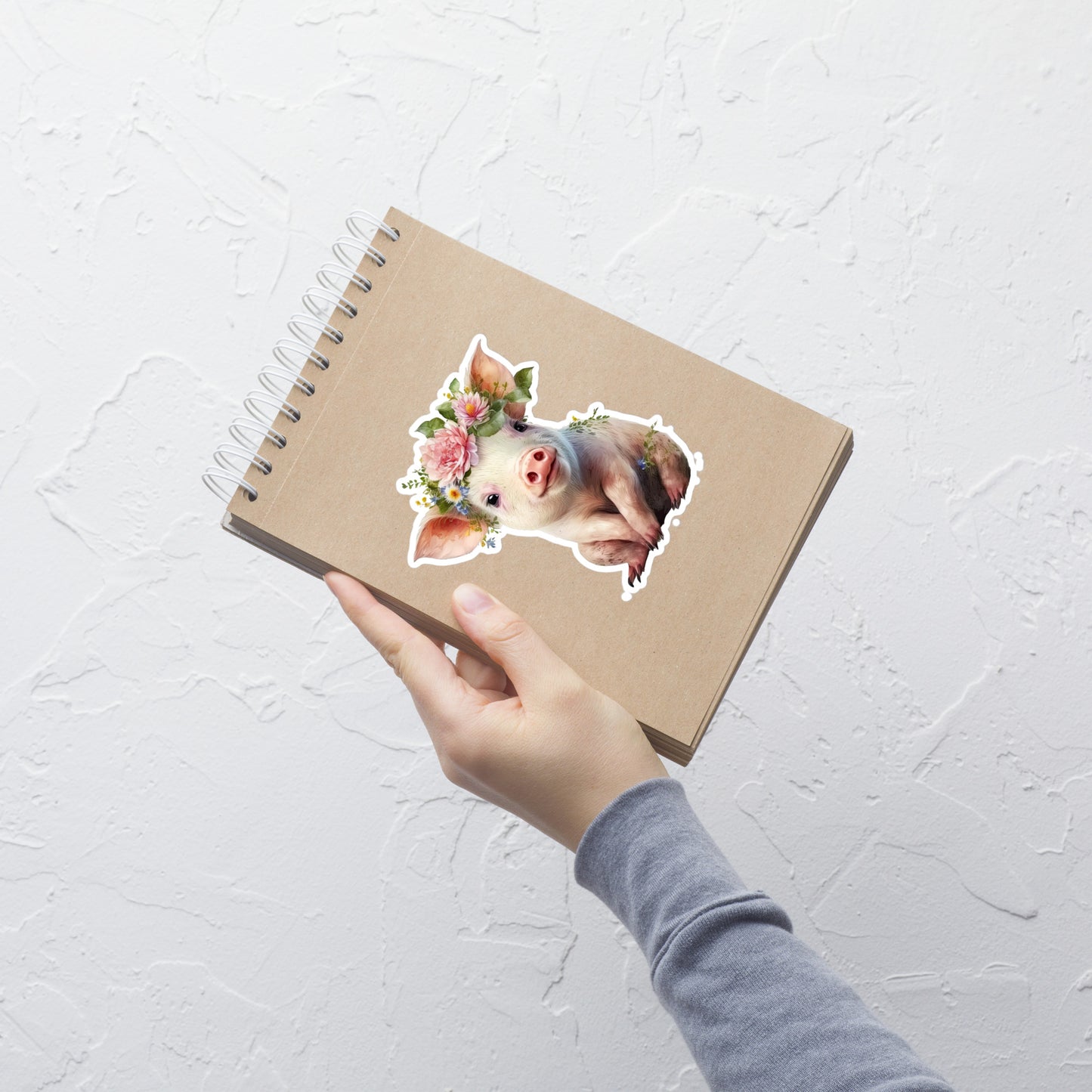 Floral Baby Pig sticker - FP1P01