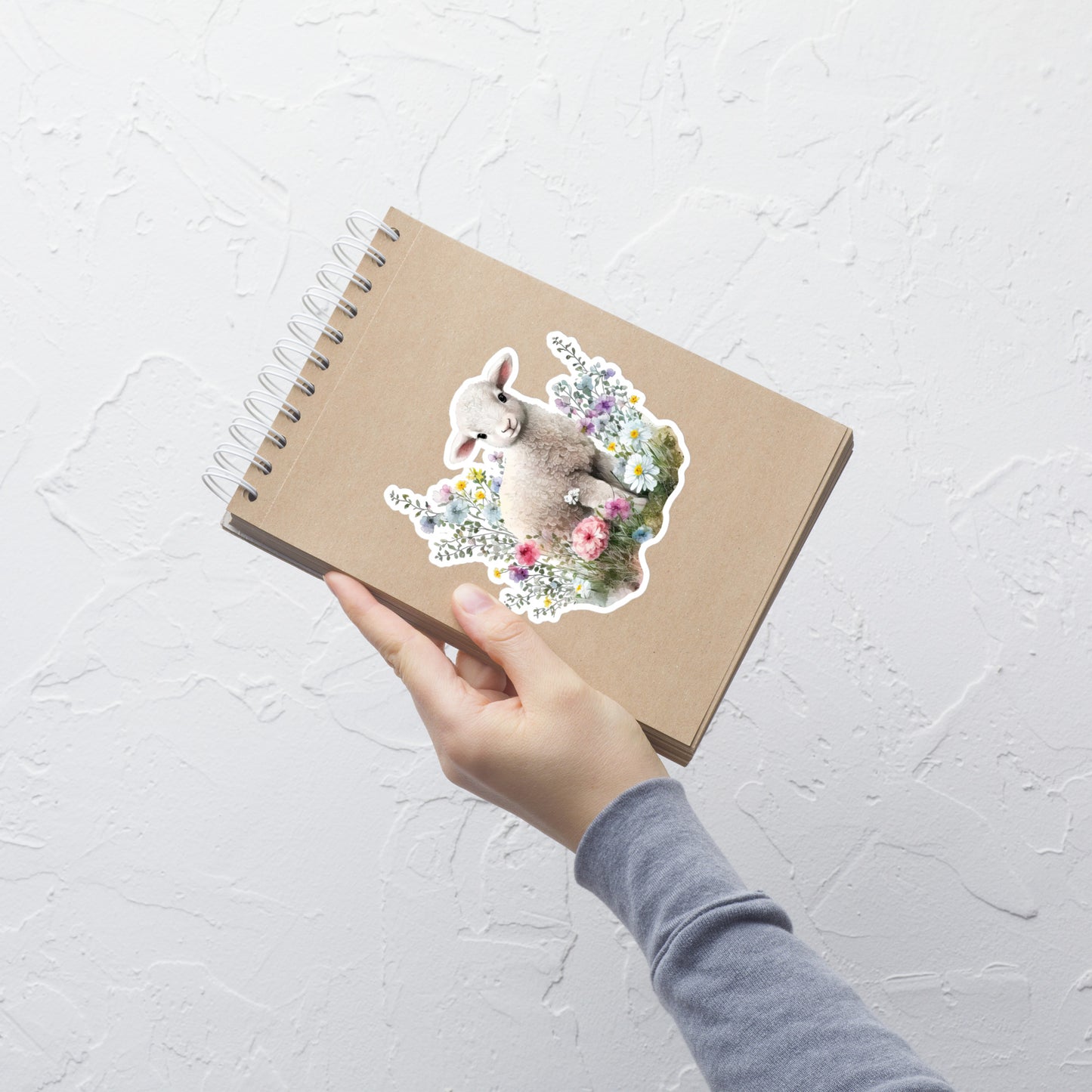 Floral Baby Lamb sticker - FM1P02