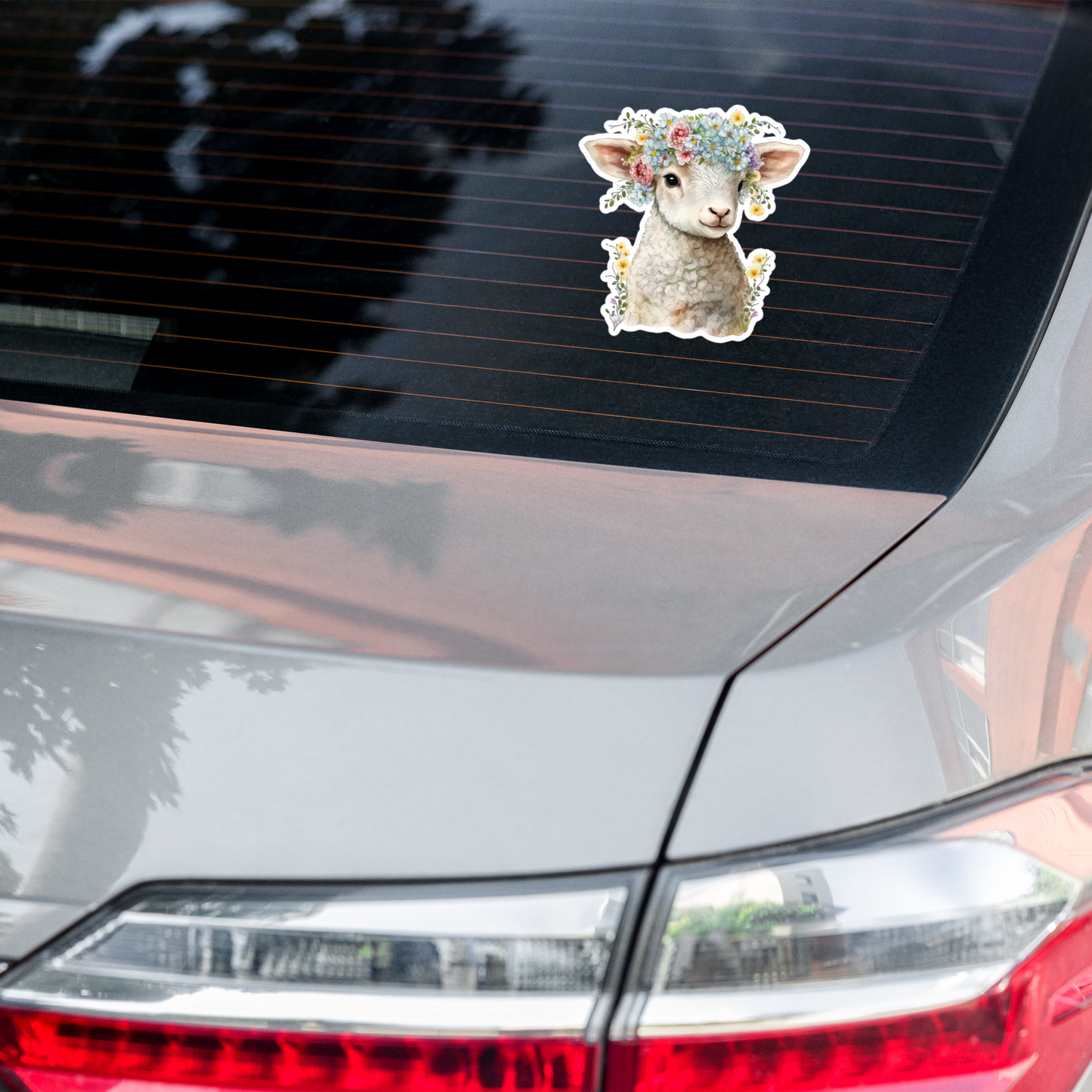 Floral Baby Lamb sticker - FM1P03