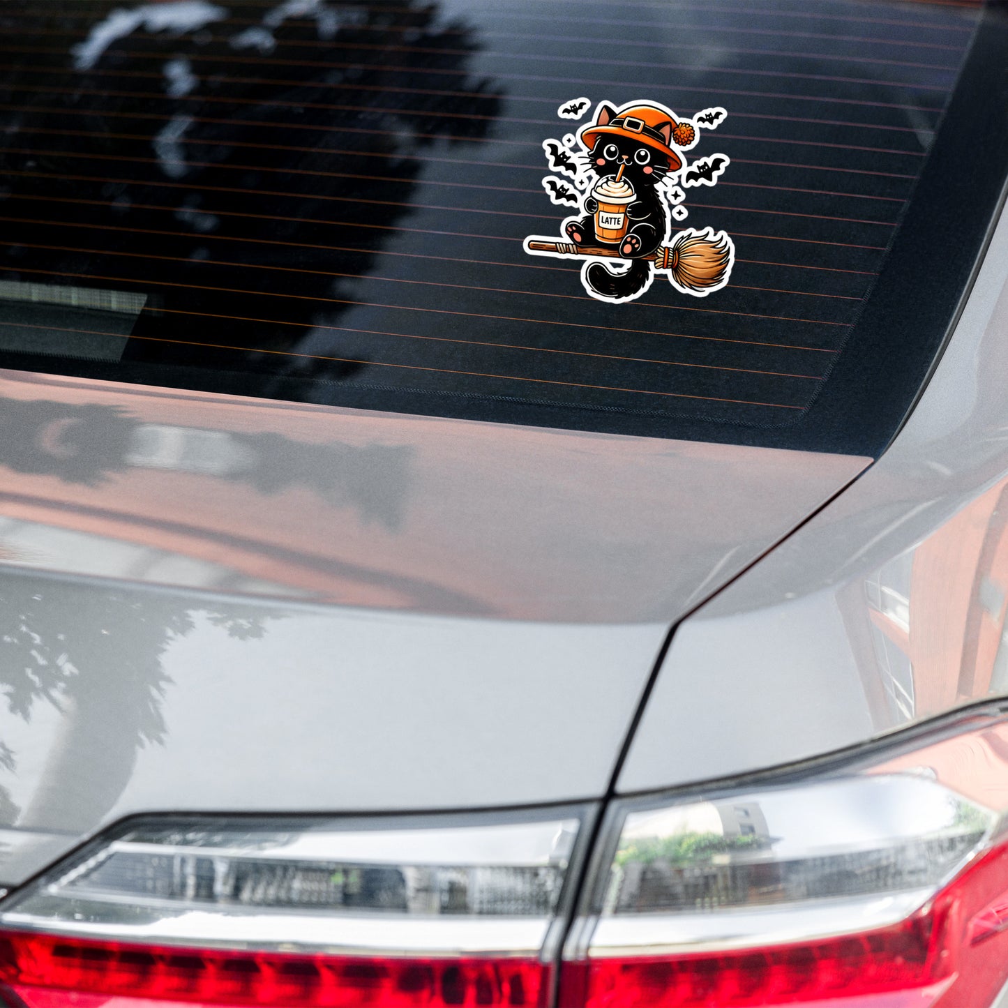 Black cat Halloween sticker BLCT03