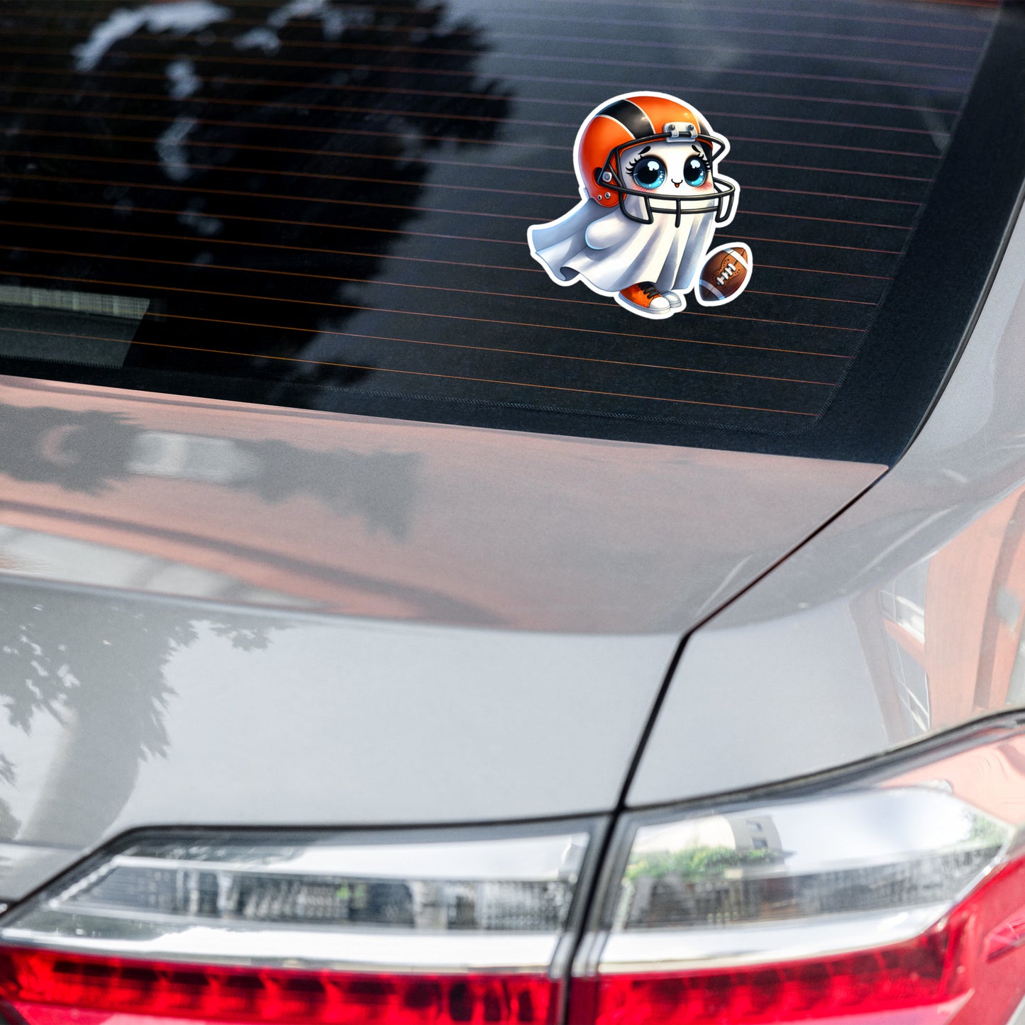 Ghost Football Halloween sticker GHFB02