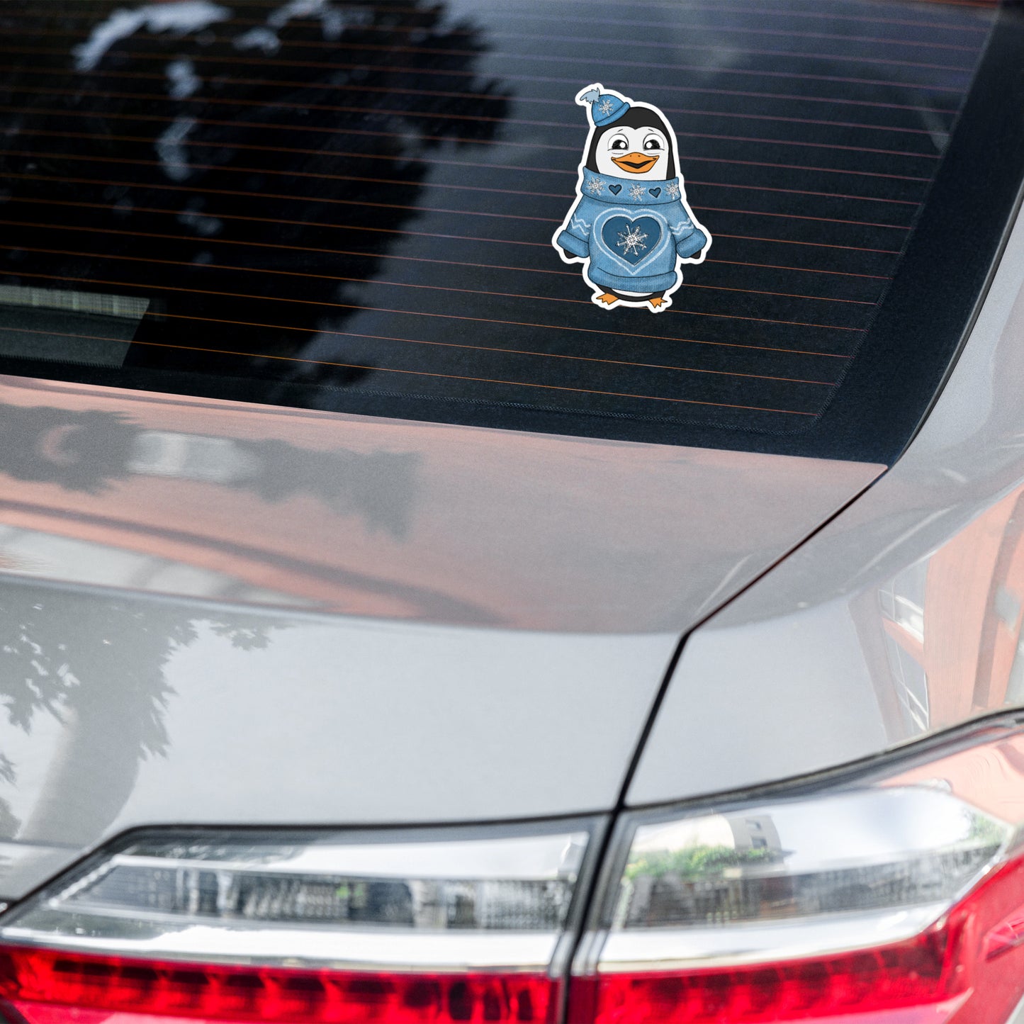 Pinguin in ugly sweater winter sticker UGSC01