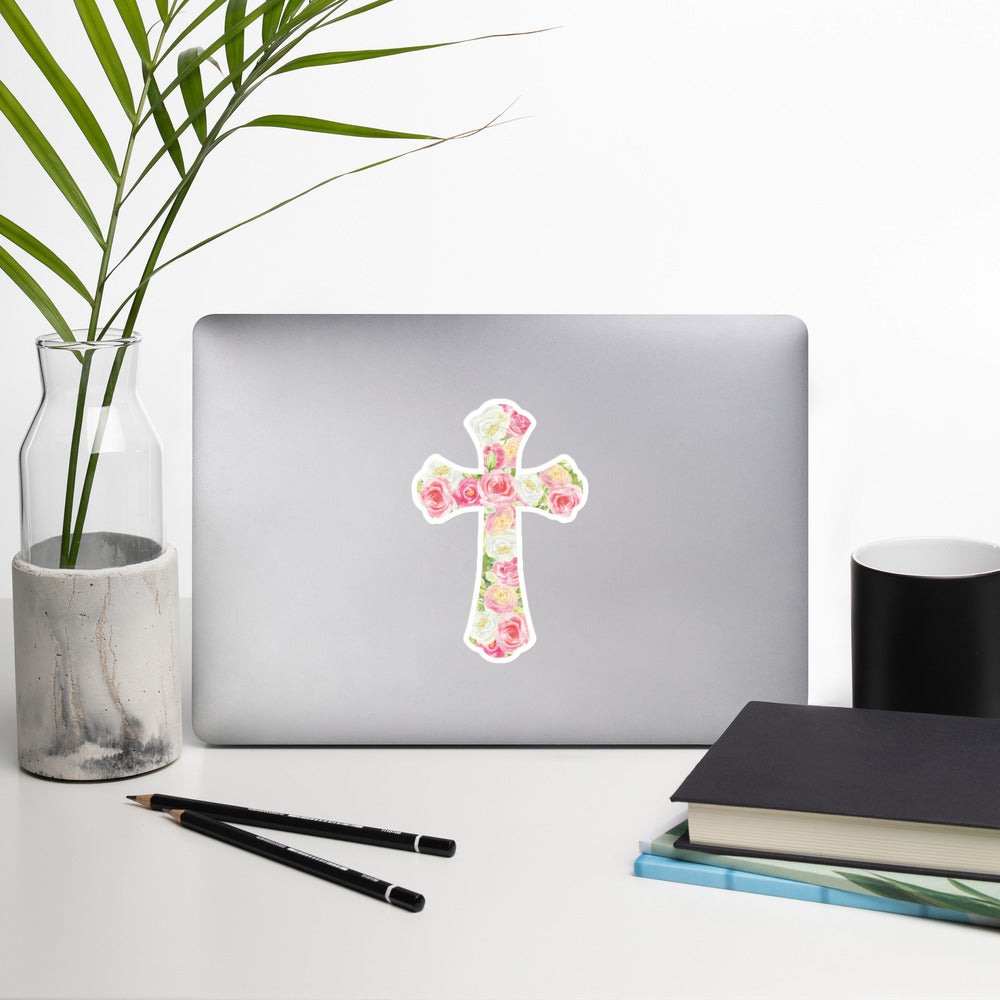 Faith-inspired Cross Sticker for Christians - FC1P06