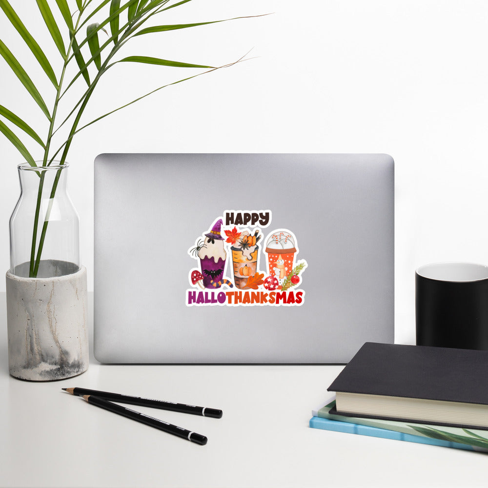 Fall autumn Halloween Christmas sticker FLMX15