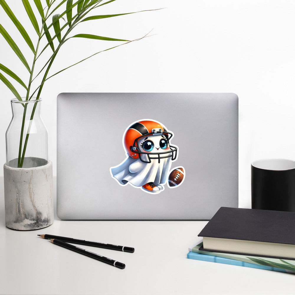 Ghost Football Halloween sticker GHFB02
