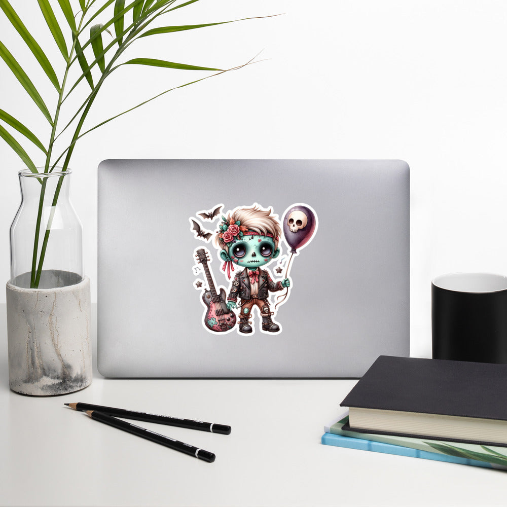 Zombie rock Halloween sticker ZMRC03