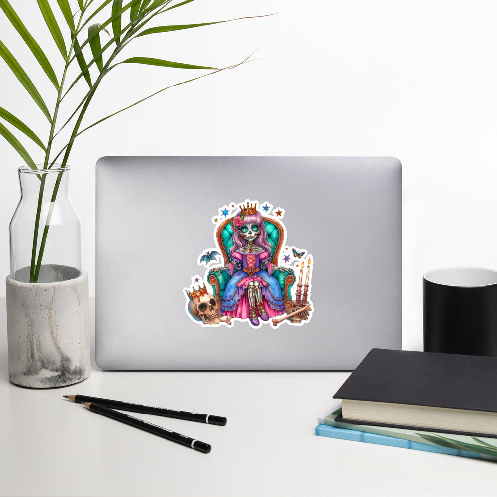 Zombie princess Halloween sticker ZMPR02