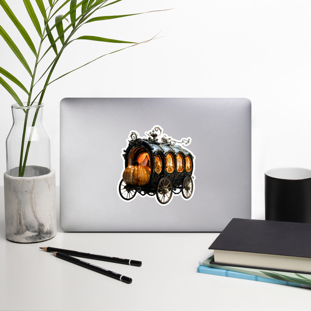 Halloween carriage steampunk sticker HCRV01