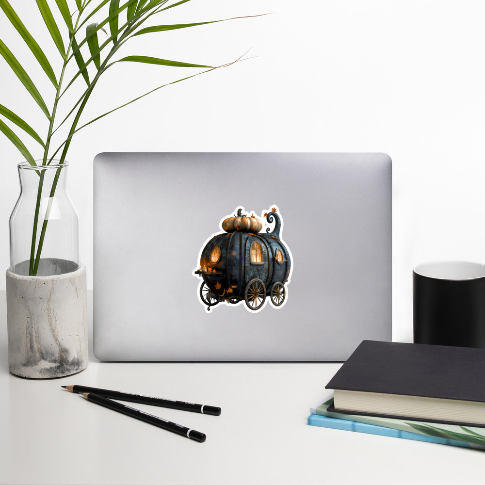 Halloween carriage steampunk sticker HCRV02