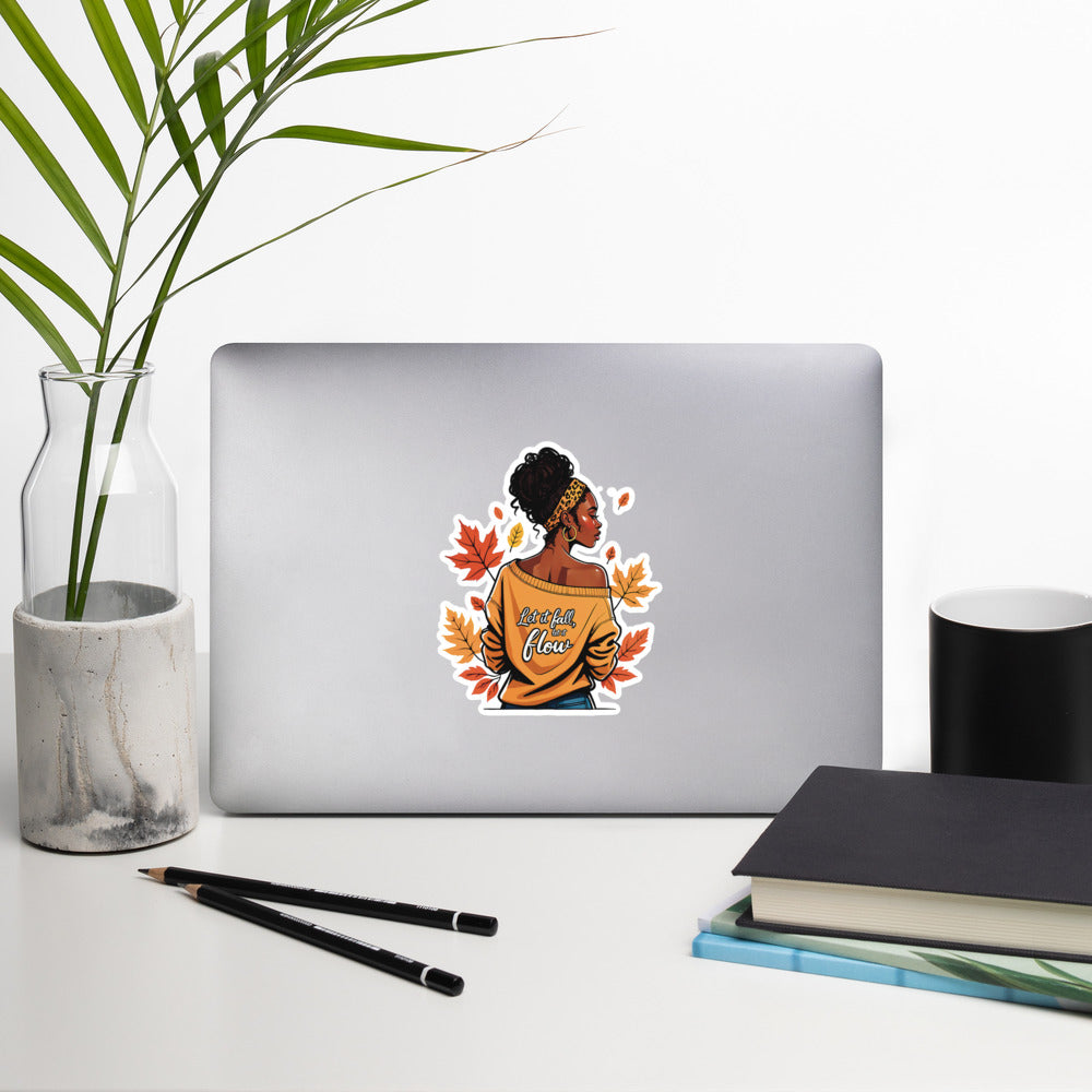 Fall autumn girl sticker FG1P03