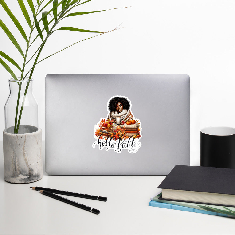 Fall autumn girl sticker FG1P04