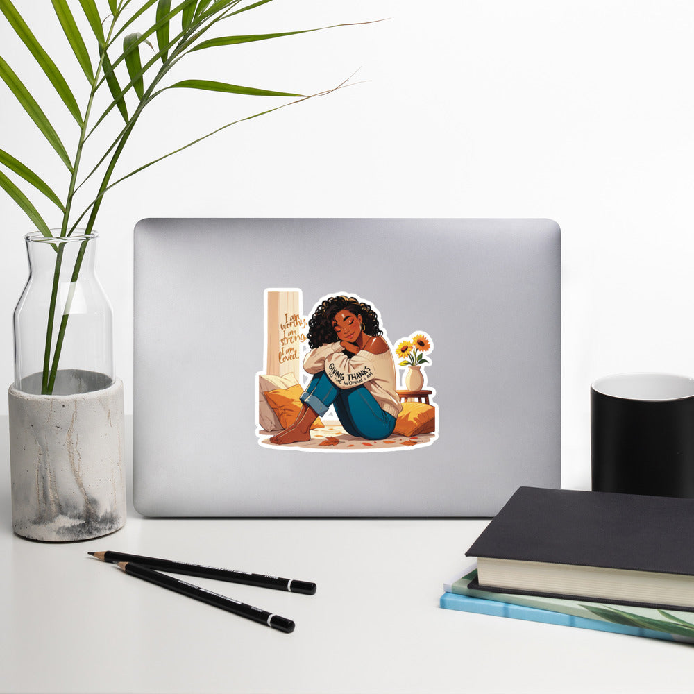Fall autumn girl sticker FG1P05