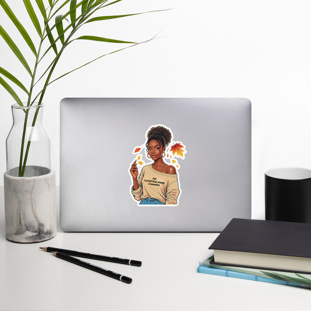 Fall autumn girl sticker FG1P09