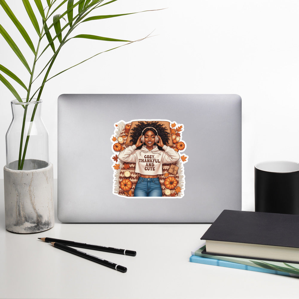Fall autumn girl sticker FG1P10