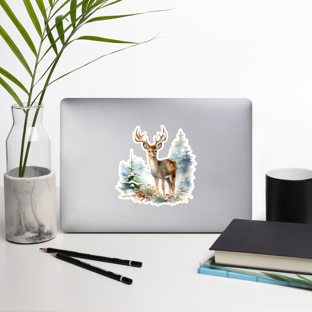 Christmas winter deer sticker MIHC09