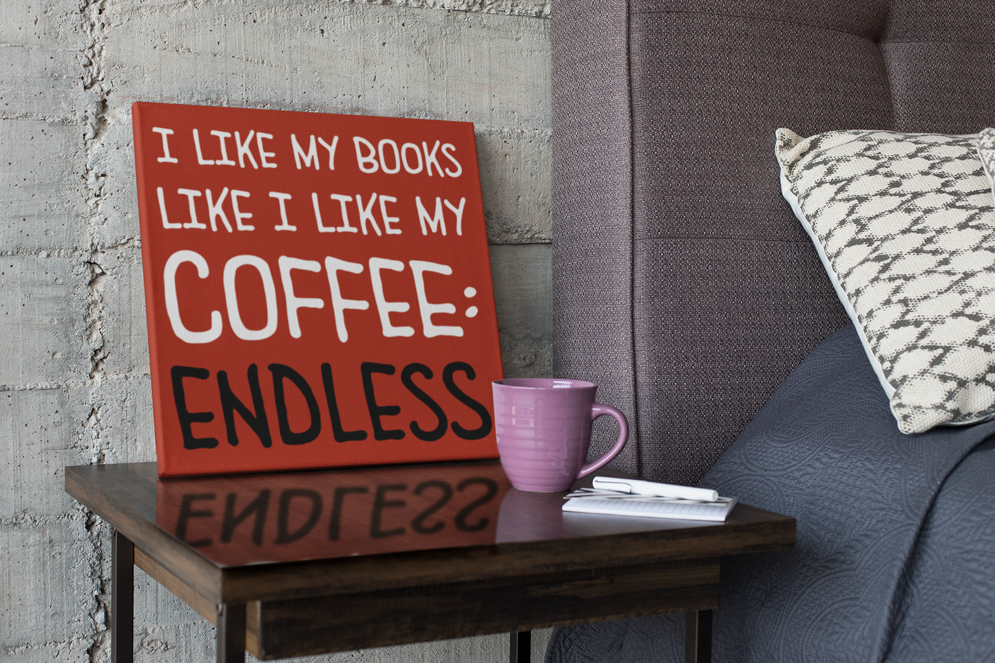 Bookish canvas print BRC13