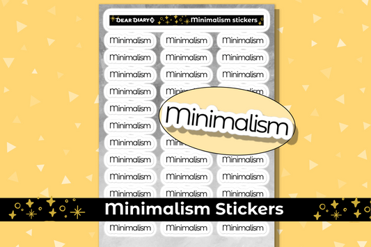 Minimalist stickers sheet - MNSH01