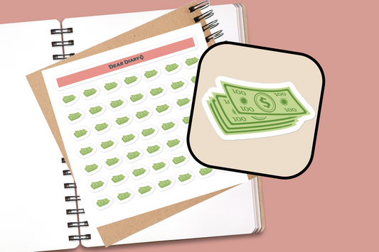 49 Money savings habit tracker stickers sheet 5.5'' x 5.5'' - SSHT01