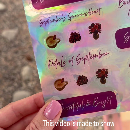reflective holographic stickers for aesthetic layouts