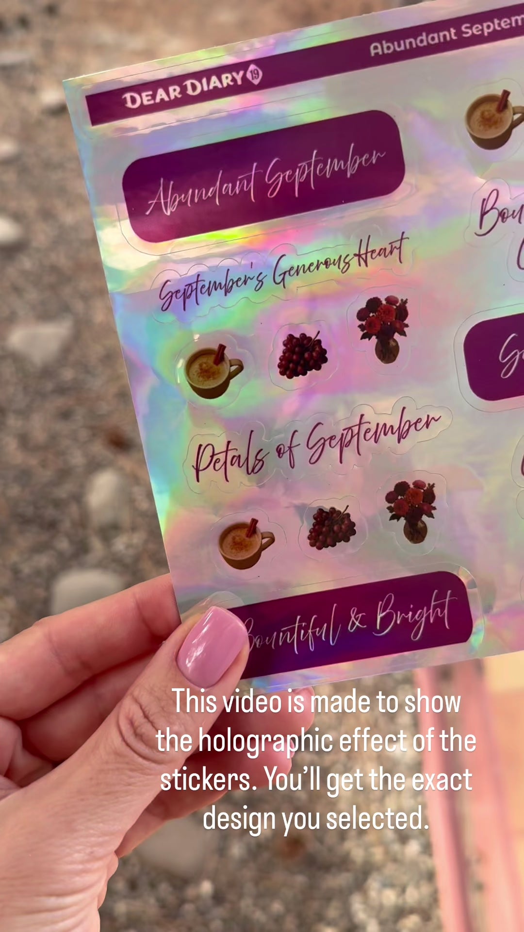 reflective holographic stickers for aesthetic layouts