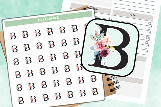 Planner stickers Alphabet B - ABPS01