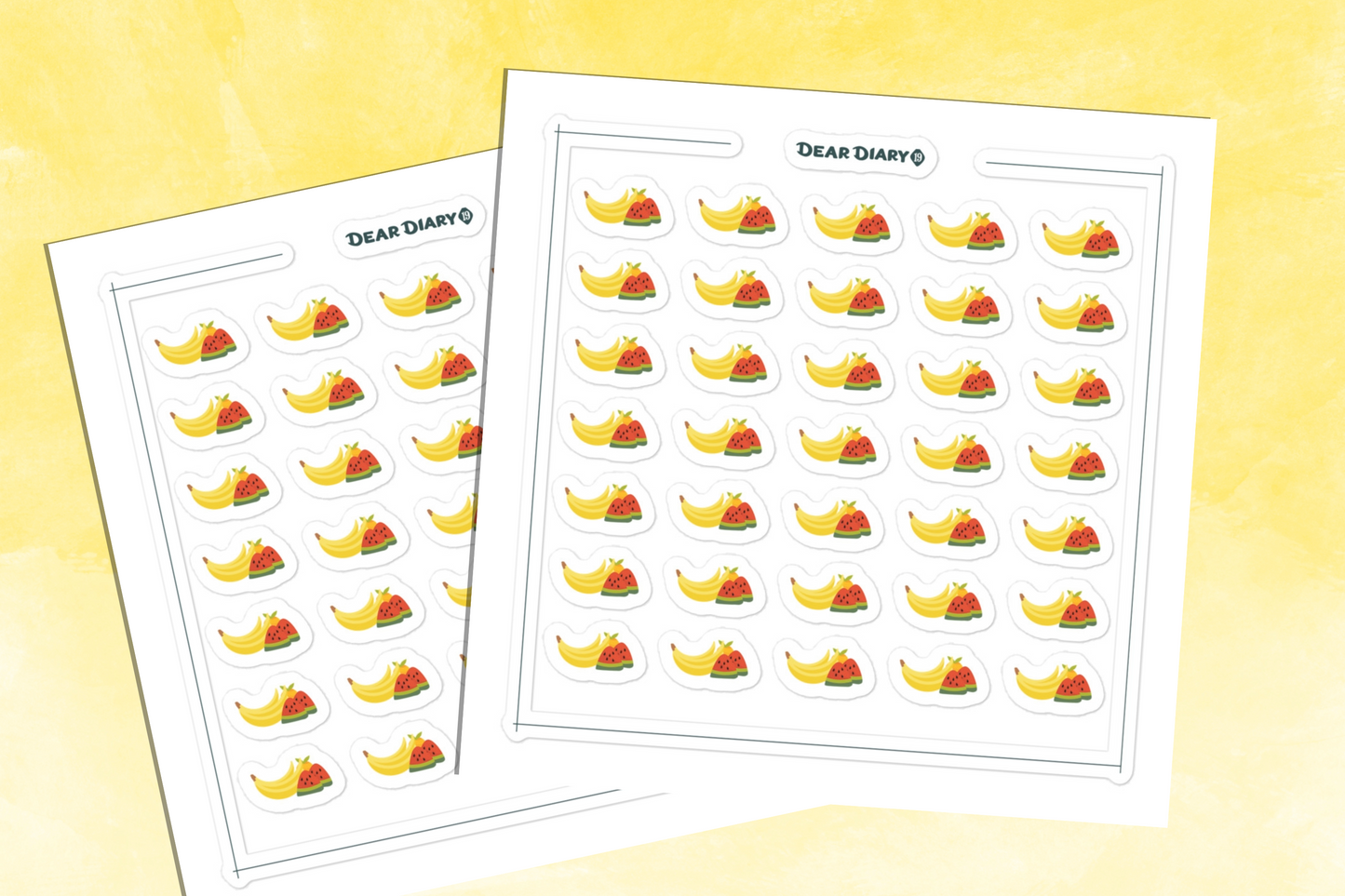 70+ stickers pack of Morning Routine planner stickers sheet Fruits - PAFF01