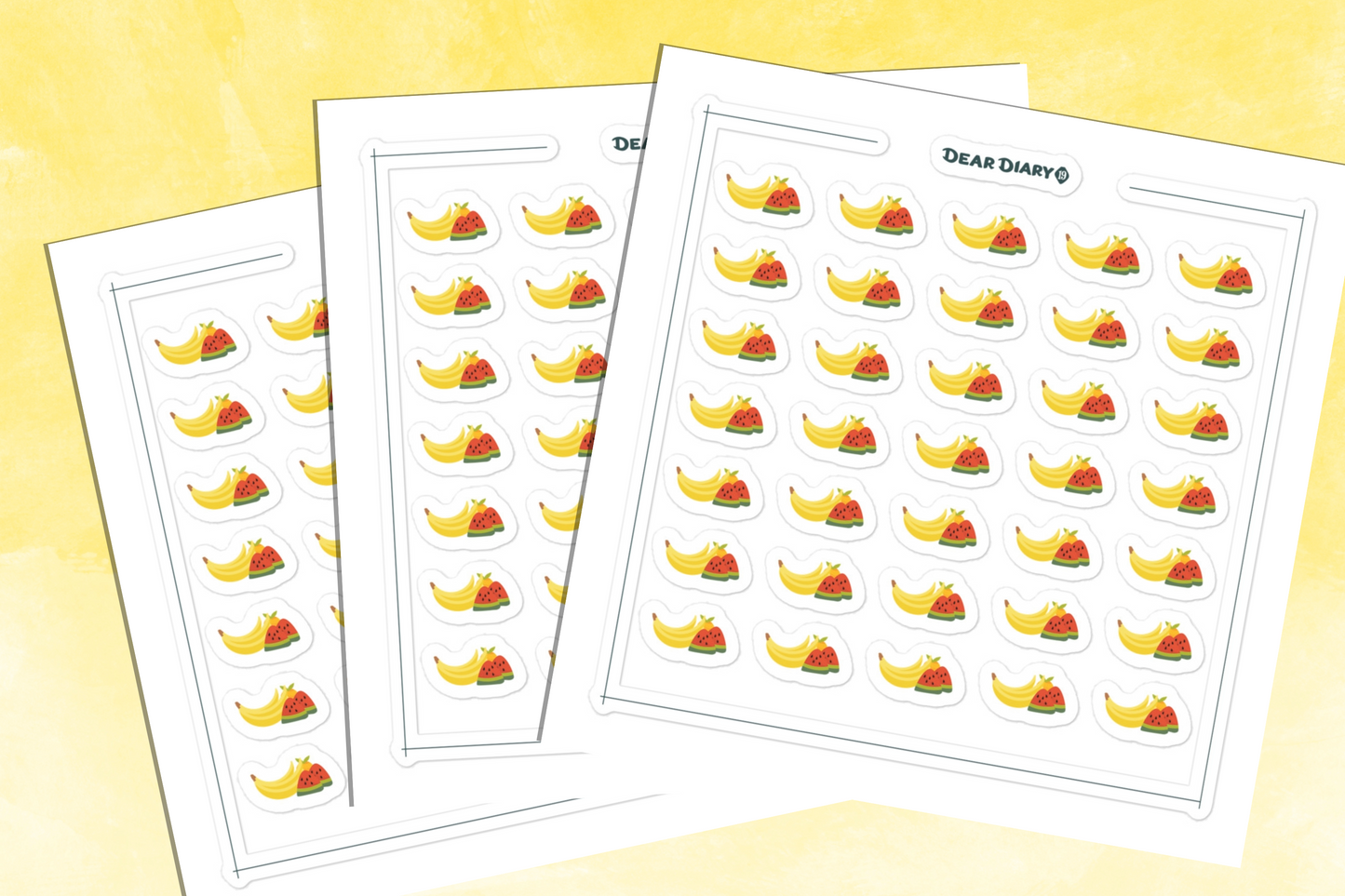 70+ stickers pack of Morning Routine planner stickers sheet Fruits - PAFF01